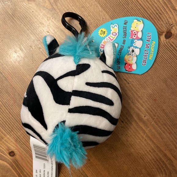 5/$25‼️ Squishmallows Clip Zeke Zebra - Picture 2 of 2